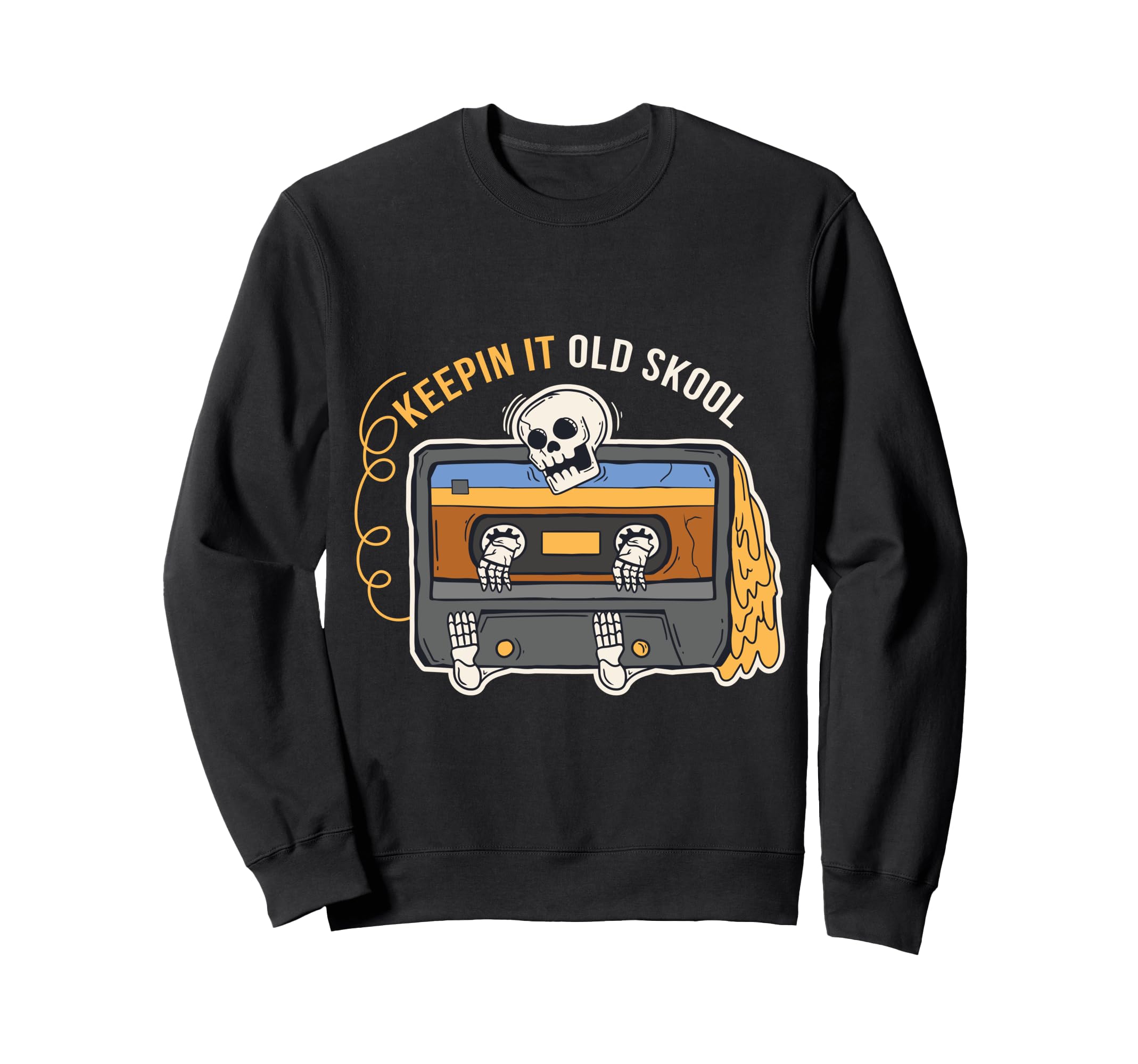 Keep It Old Skool Music Cassette Sweatshirt - Unique Graphic Men Women - T-Shirt, Sweatshirt, Hoodie