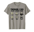 Funny 6 Things Spare Time Soccer Lover Hoodie - Minimalist Print Men Women - T-Shirt, Sweatshirt, Hoodie
