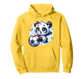 Panda Soccer Player Kicking Soccer Ball Hoodie - Trendy Graphic Men Women - T-Shirt, Sweatshirt, Hoodie