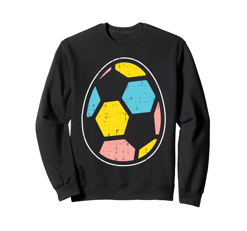 Soccer Ball Egg Funny Easter Sports Sweatshirt - Unique Graphic Men Women - T-Shirt, Sweatshirt, Hoodie