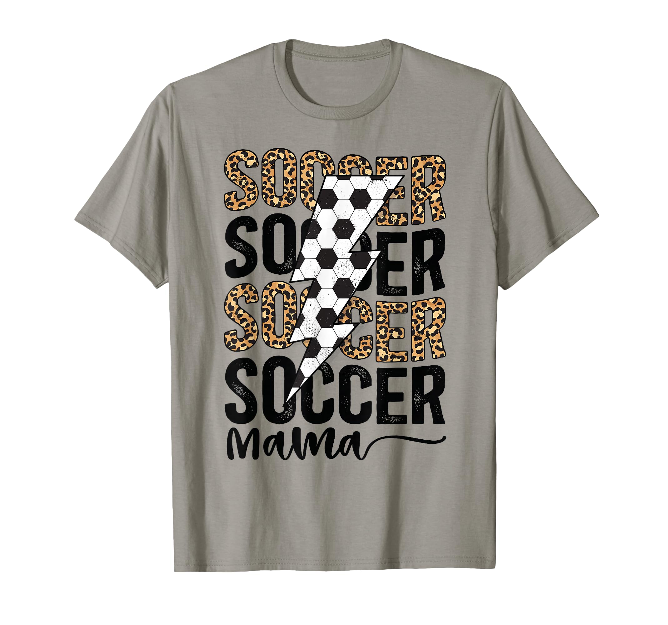 Soccer Mama Leopard Soccer Mom Soccer T-Shirt - Custom Art Print Men Women - T-Shirt, Sweatshirt, Hoodie