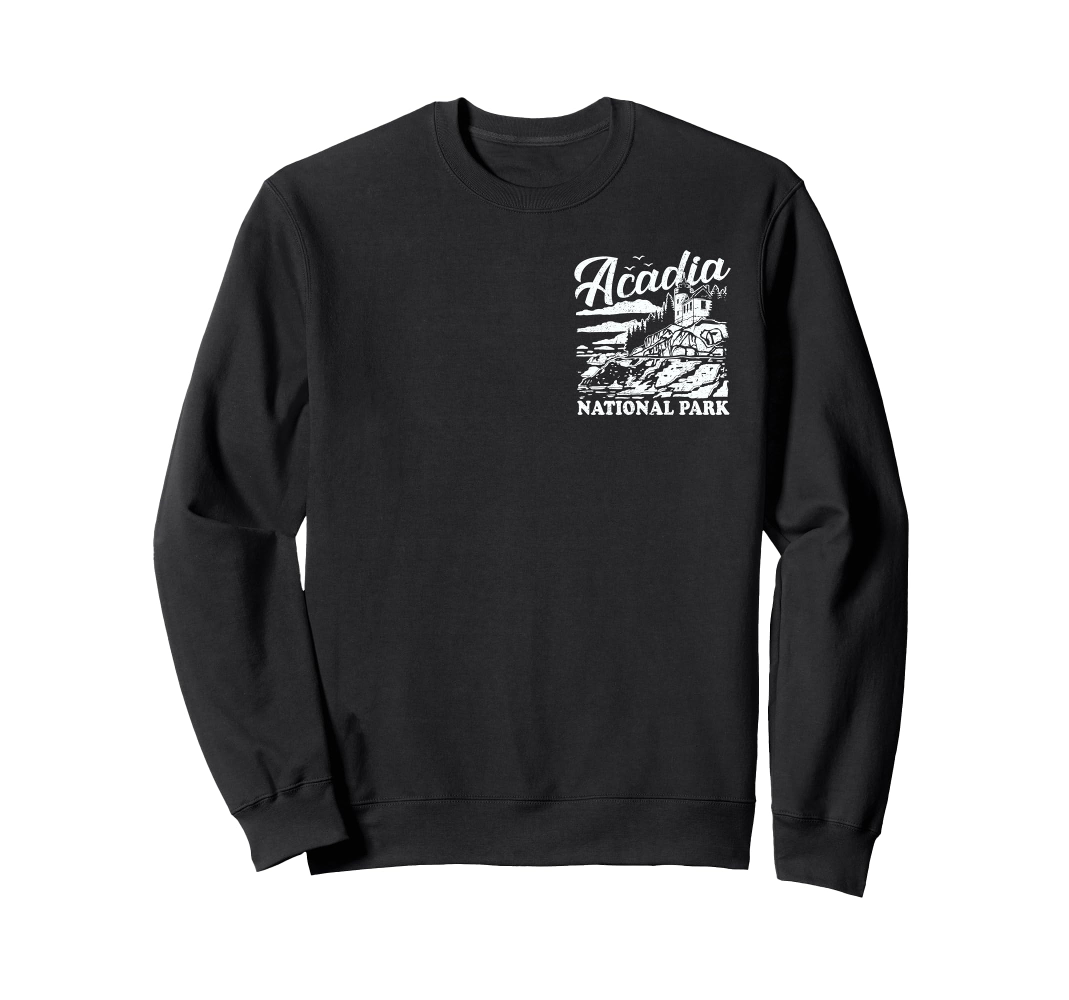 Acadia National Park Distressed Sweatshirt - Aesthetic Graphic Men Women - T-Shirt, Sweatshirt, Hoodie