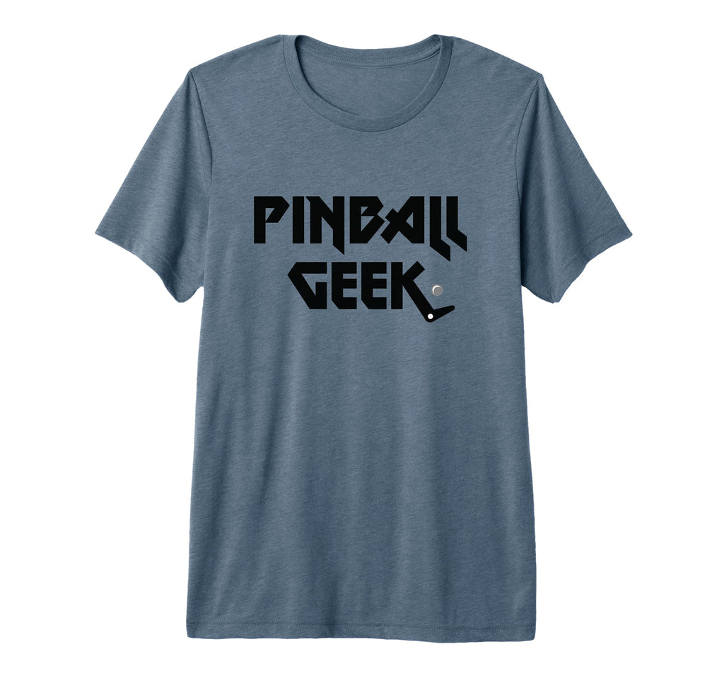 Pinball Geek Arcade Gaming Tri Blend T-Shirt - Minimalist Print for Adults - T-Shirt, Sweatshirt, Hoodie