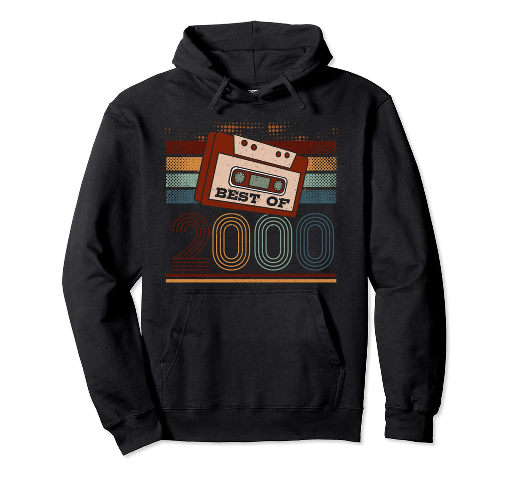 Best 2000 Birthday Birth Year Cassette Hoodie - Trendy Graphic for Adults - T-Shirt, Sweatshirt, Hoodie
