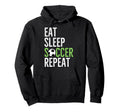 Eat Sleep Soccer Repeat Sport Player Hoodie - Minimalist Print Unisex - T-Shirt, Sweatshirt, Hoodie