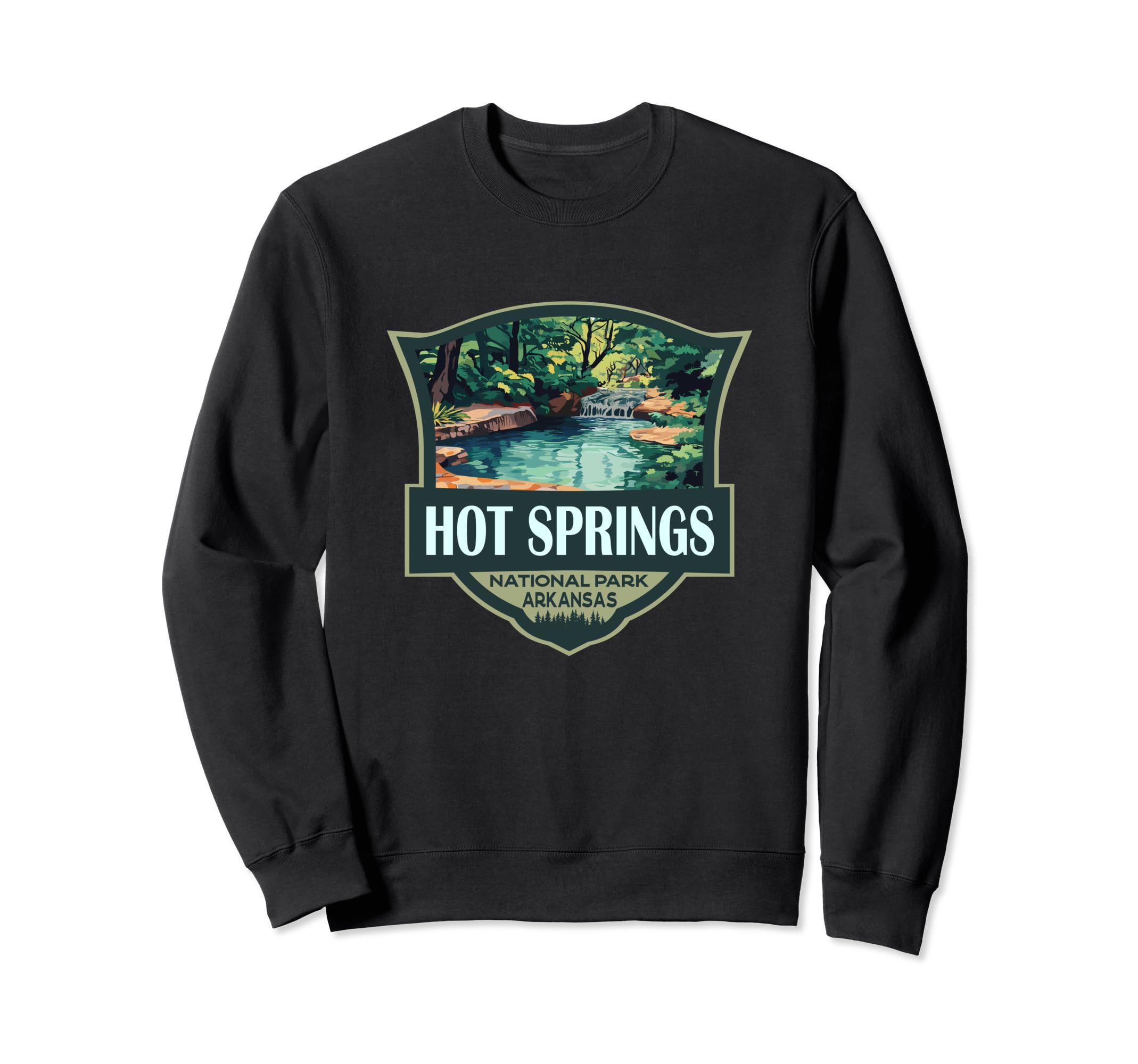 Hot Springs National Park Sweatshirt - Fun Novelty Design for Adults - T-Shirt, Sweatshirt, Hoodie