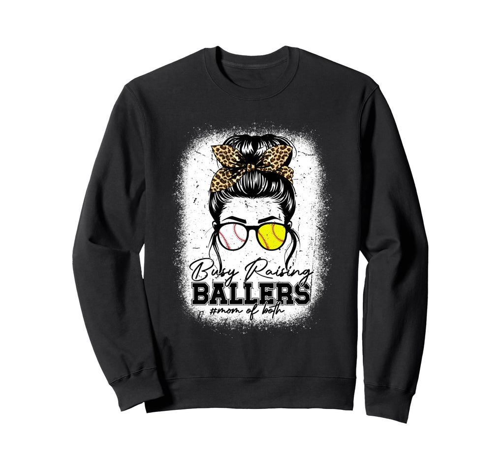 Busy Raising Ballers Baseball Sweatshirt - Casual Everyday Wear for Adults - T-Shirt, Sweatshirt, Hoodie