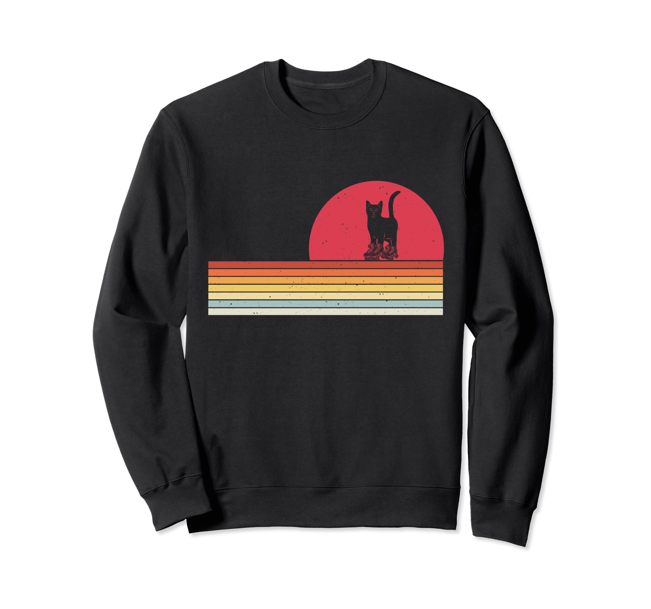 Cat Roller Skates Fun Skating Sweatshirt - Custom Art Print Men Women - T-Shirt, Sweatshirt, Hoodie