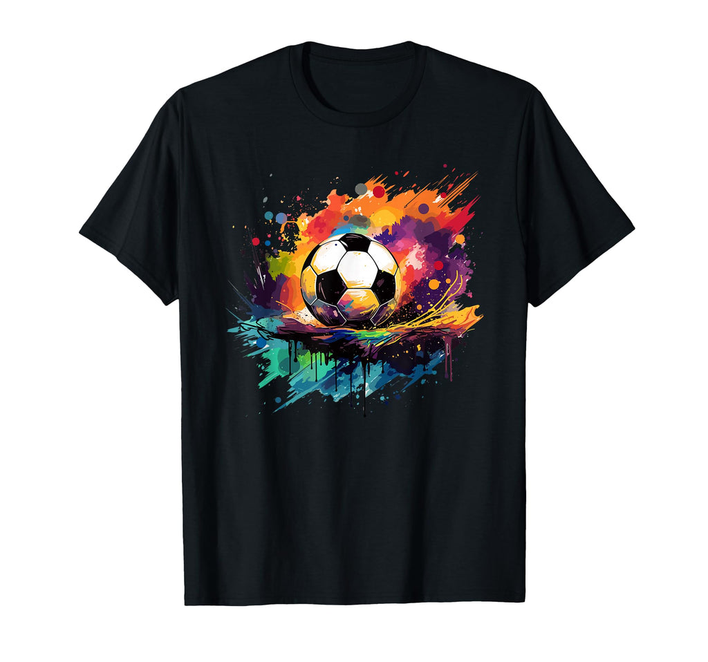 Soccer Color Graffiti Ball Sport T-Shirt - Graphic Print Unisex - T-Shirt, Sweatshirt, Hoodie