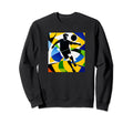 Soccer Player Colorful Team Sport Sweatshirt - Custom Art Print for Adults - T-Shirt, Sweatshirt, Hoodie