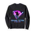Grand Teton National Park Cowboy 80S Sweatshirt - Minimalist Print Unisex - T-Shirt, Sweatshirt, Hoodie