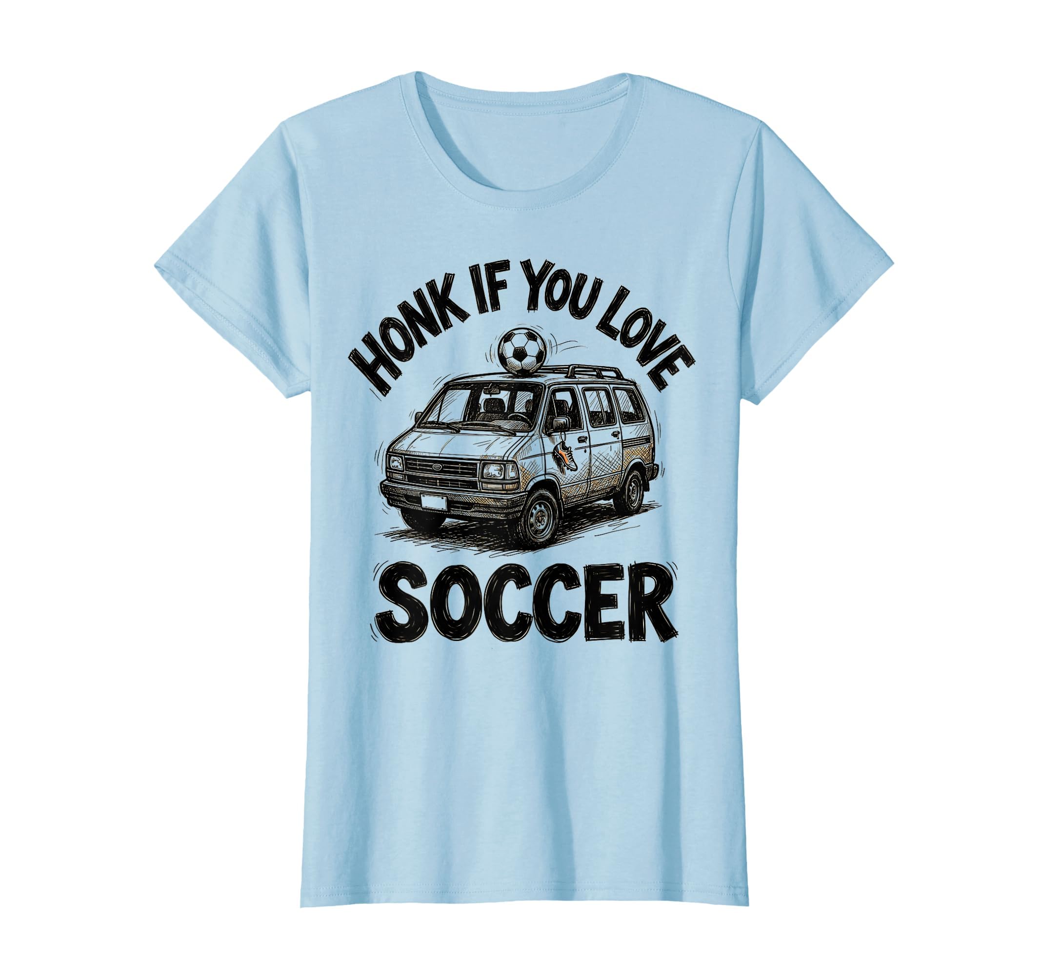 Honk If You Love Soccer Fun Soccer Mom T-Shirt - Trendy Graphic Unisex - T-Shirt, Sweatshirt, Hoodie