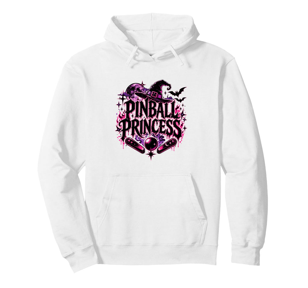 Pinball Princess Machines Funny Arcade Hoodie - Unique Graphic for Adults - T-Shirt, Sweatshirt, Hoodie