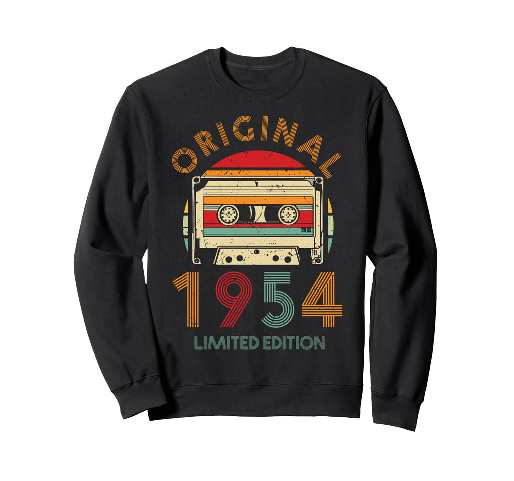 1954 Cassette Tape 70Th Birthday Sweatshirt - Novelty Apparel for Adults - T-Shirt, Sweatshirt, Hoodie