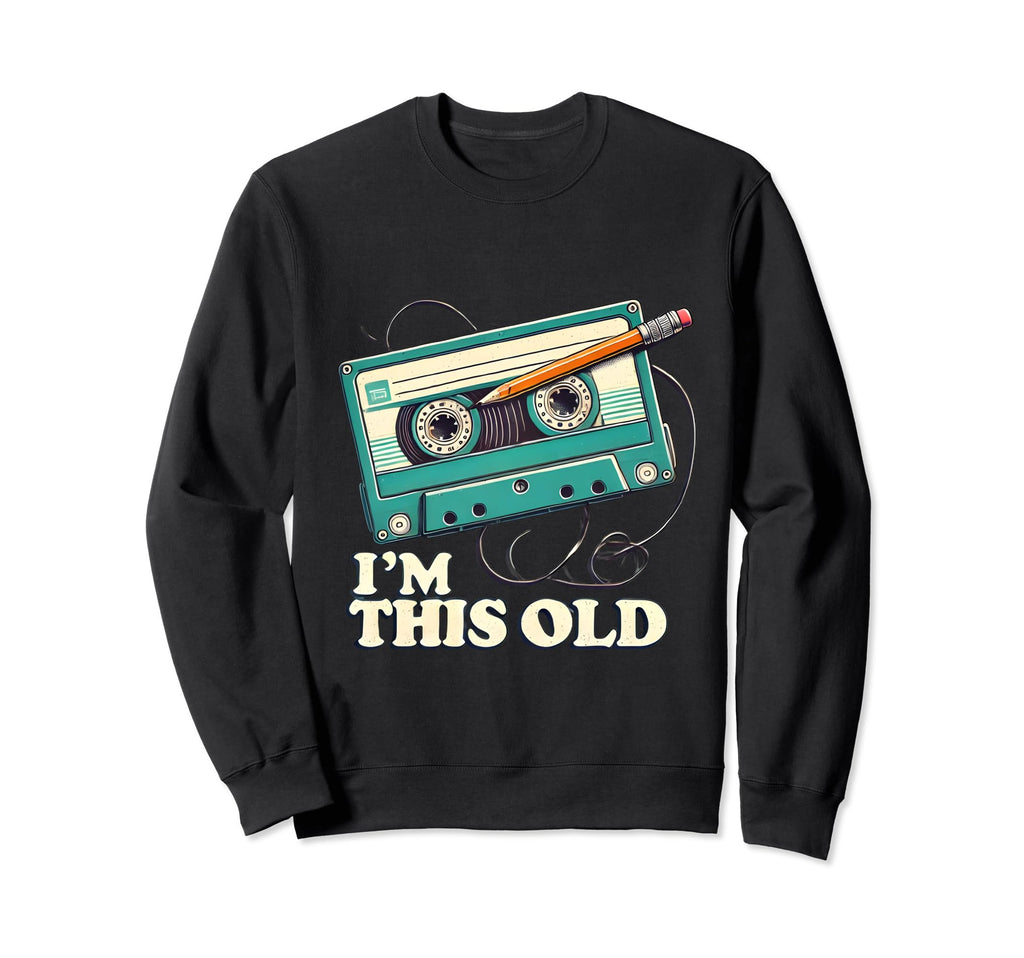 Cassette Tape Pencil Sweatshirt - Trendy Graphic Men Women - T-Shirt, Sweatshirt, Hoodie