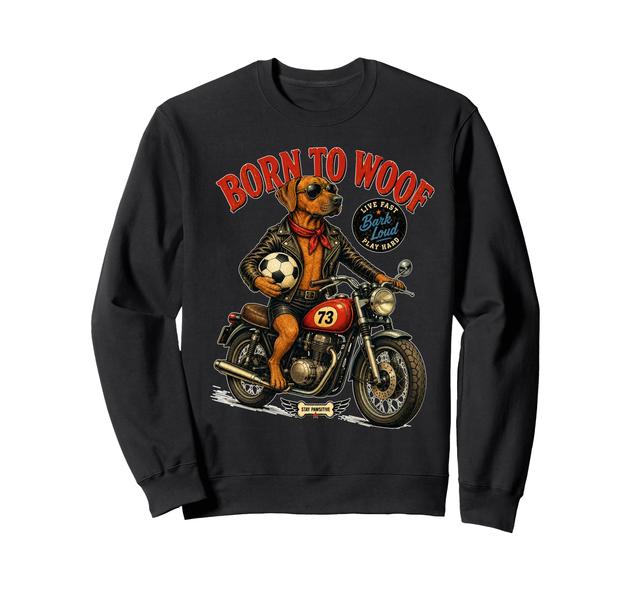 Ridgeback Motorbike Love Footbal Sweatshirt - Streetwear Style Men Women - T-Shirt, Sweatshirt, Hoodie