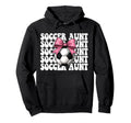 Soccer Aunt Soccer Auntie Coquette Bow Hoodie - Novelty Apparel for Adults - T-Shirt, Sweatshirt, Hoodie