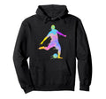 Soccer Player Colorful Paint Splashes Hoodie - Casual Everyday Wear Unisex - T-Shirt, Sweatshirt, Hoodie