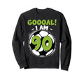 90 Year Old Birthday Soccer Themed Sweatshirt - Minimalist Print Unisex - T-Shirt, Sweatshirt, Hoodie