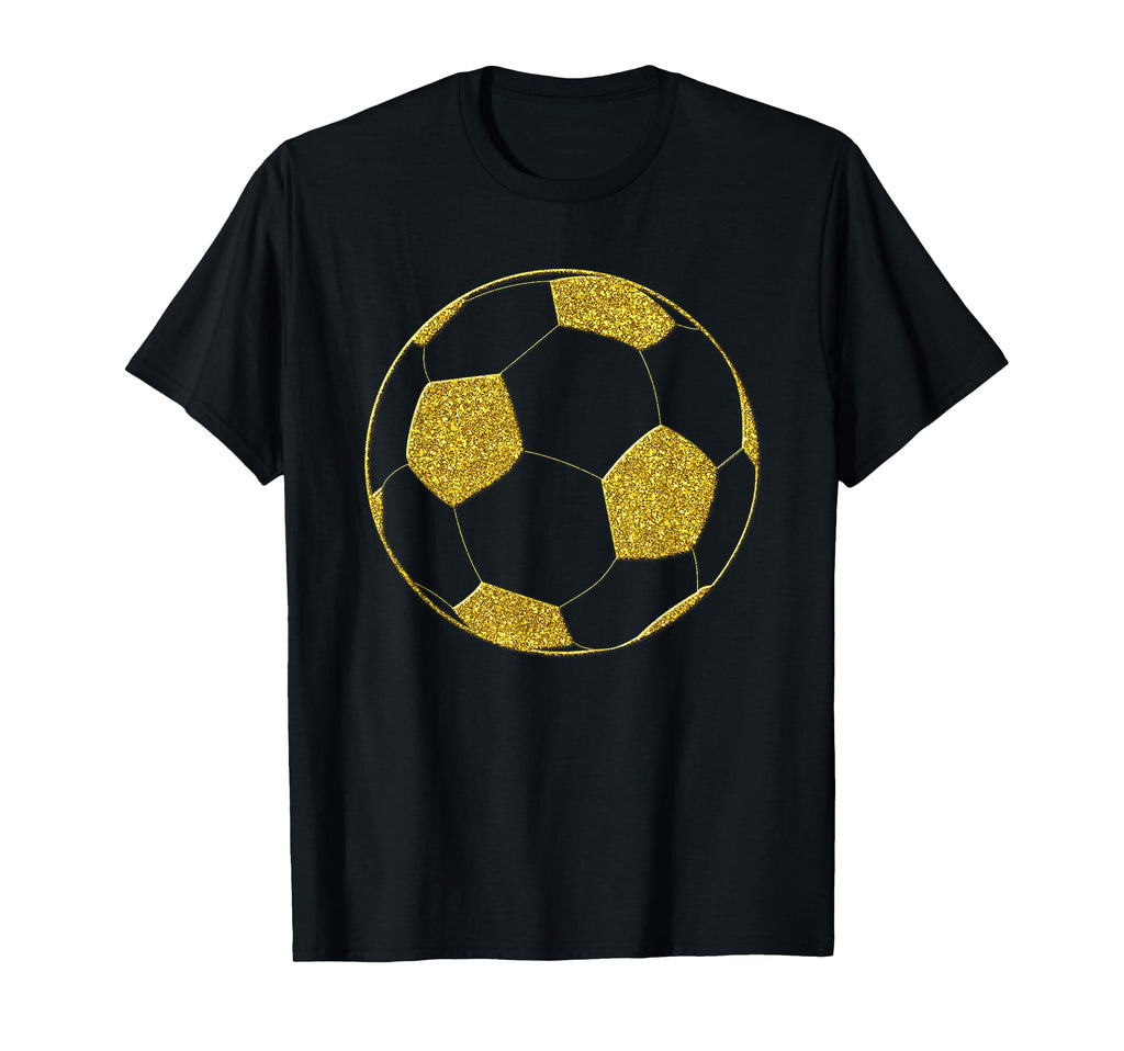 Football Soccer Ball Golden Sports T-Shirt - Aesthetic Graphic for Adults - T-Shirt, Sweatshirt, Hoodie