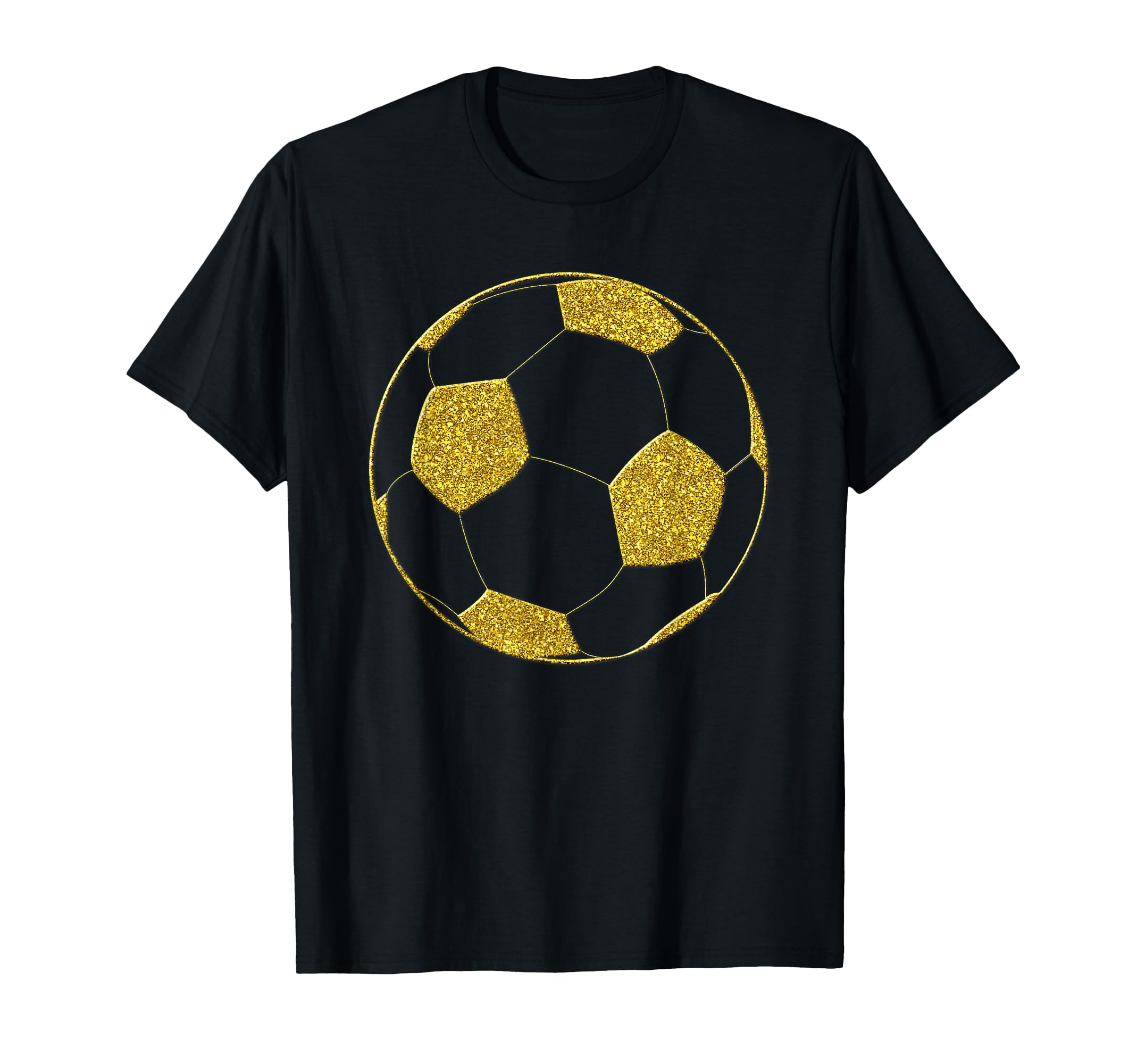 Football Soccer Ball Golden Sports T-Shirt - Aesthetic Graphic for Adults - T-Shirt, Sweatshirt, Hoodie