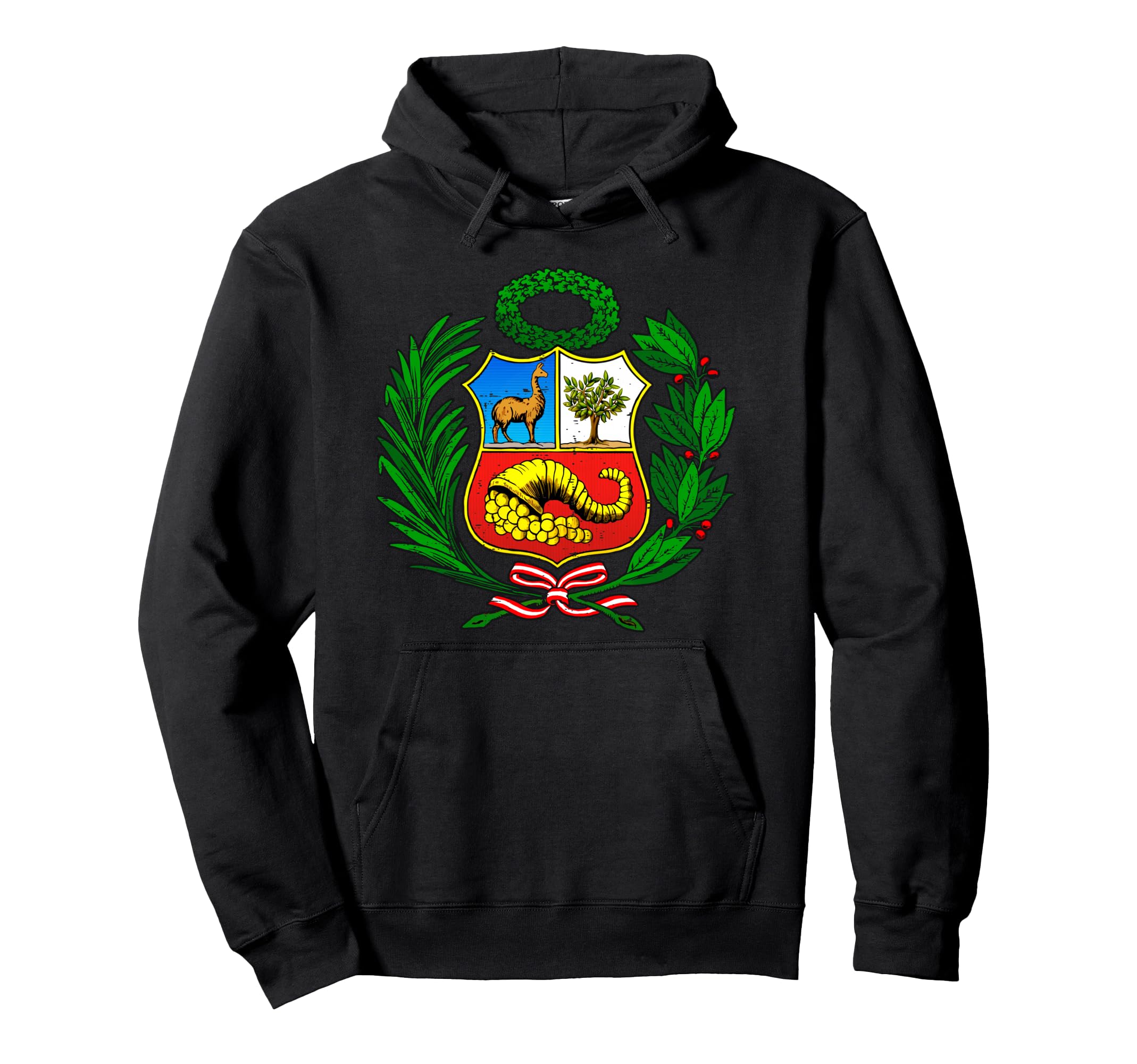 Peru Peruvian Escudo Coat Arms Hoodie - Unique Graphic for Adults - T-Shirt, Sweatshirt, Hoodie