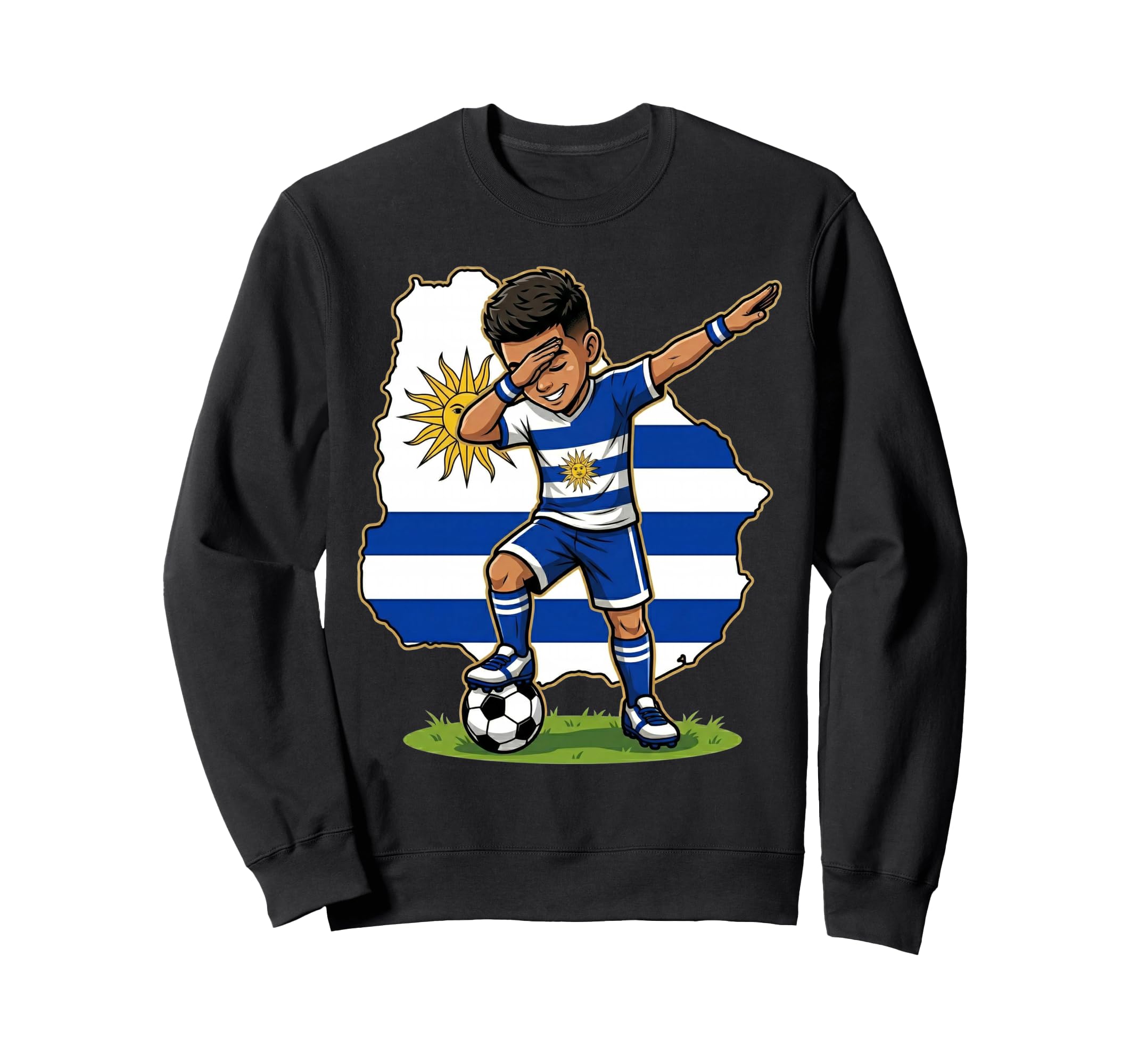 Uruguay Soccer Dab Flag T-Shirt - Novelty Apparel Unisex - T-Shirt, Sweatshirt, Hoodie