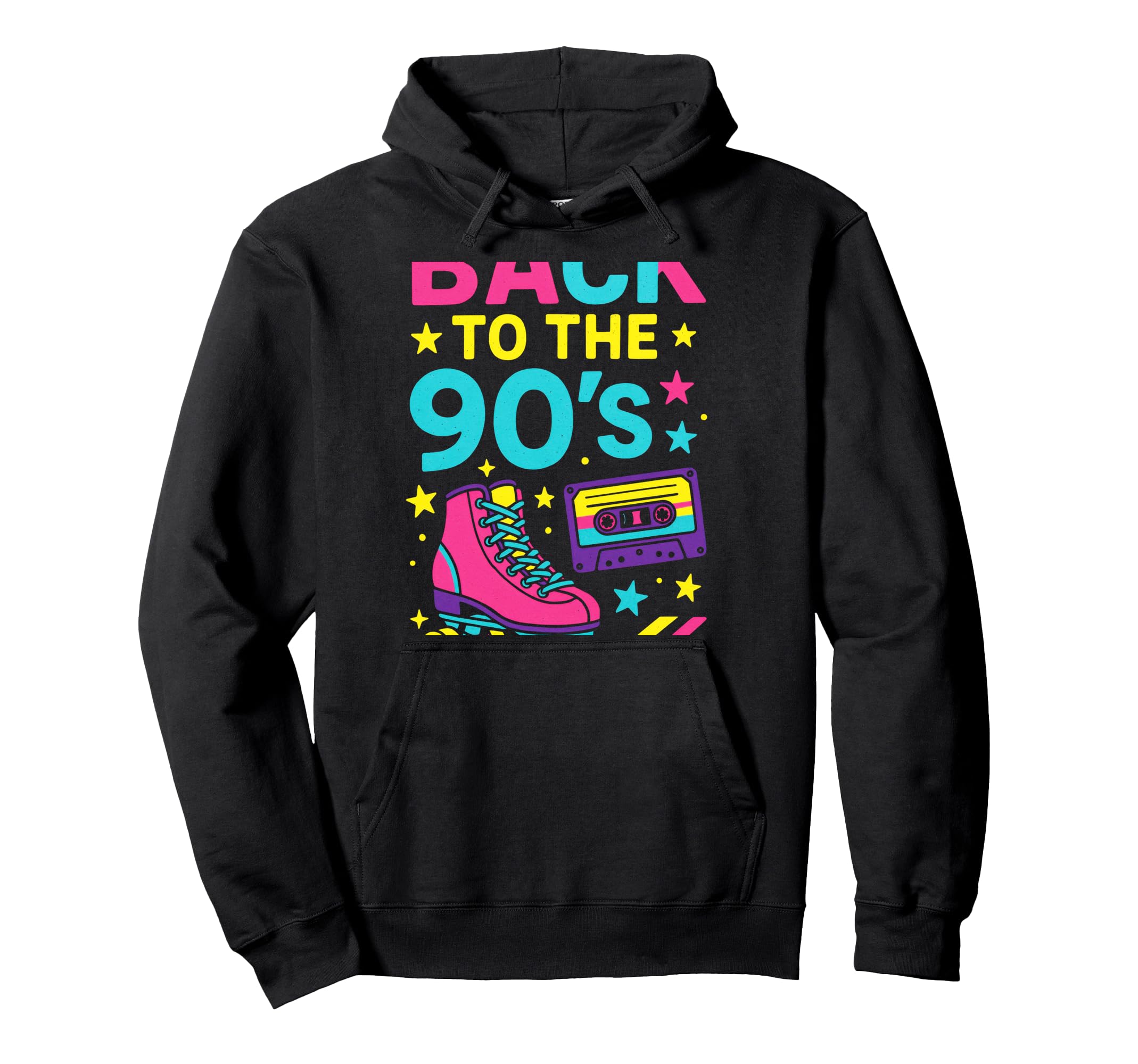Back To 90S Rollerskate Nostalgia Hoodie - Fun Novelty Design for Adults - T-Shirt, Sweatshirt, Hoodie