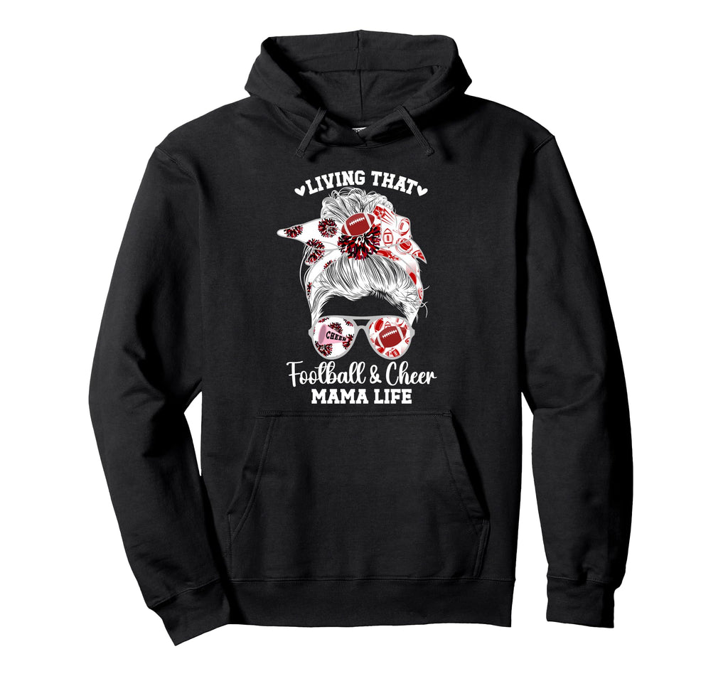 Football Cheer Mama Football Player And Hoodie - Graphic Print for Adults - T-Shirt, Sweatshirt, Hoodie
