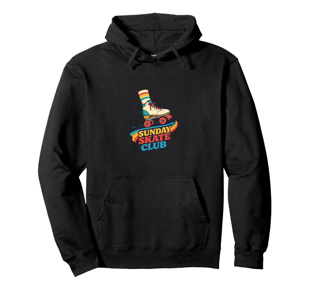 Sunday Skate Club Roller Skate Skater Hoodie - Novelty Apparel Unisex - T-Shirt, Sweatshirt, Hoodie