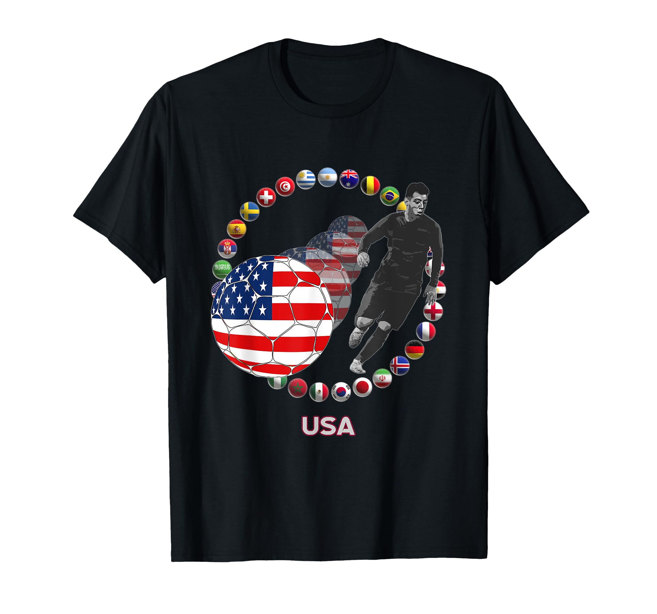 International World Flags Football T-Shirt - Trendy Graphic for Adults - T-Shirt, Sweatshirt, Hoodie