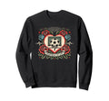 Soccer Heartbeat Tattoo Roses Player Sweatshirt - Aesthetic Graphic Unisex - T-Shirt, Sweatshirt, Hoodie