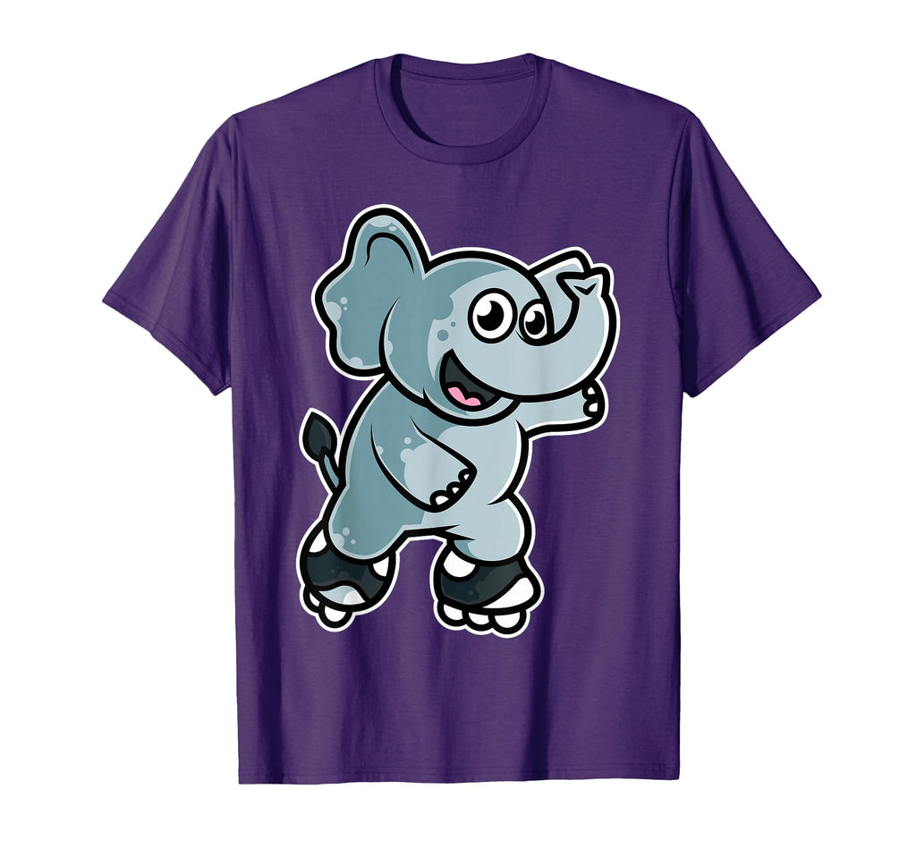 Elephant Roller Skate T-Shirt - Fun Novelty Design for Adults - T-Shirt, Sweatshirt, Hoodie