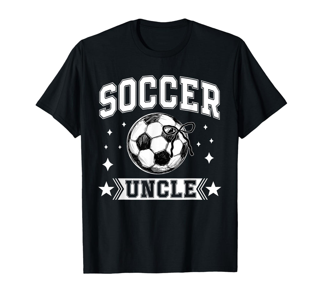 Coquette Bow Soccer Uncle Soccer Team T-Shirt - Custom Art Print Men Women - T-Shirt, Sweatshirt, Hoodie