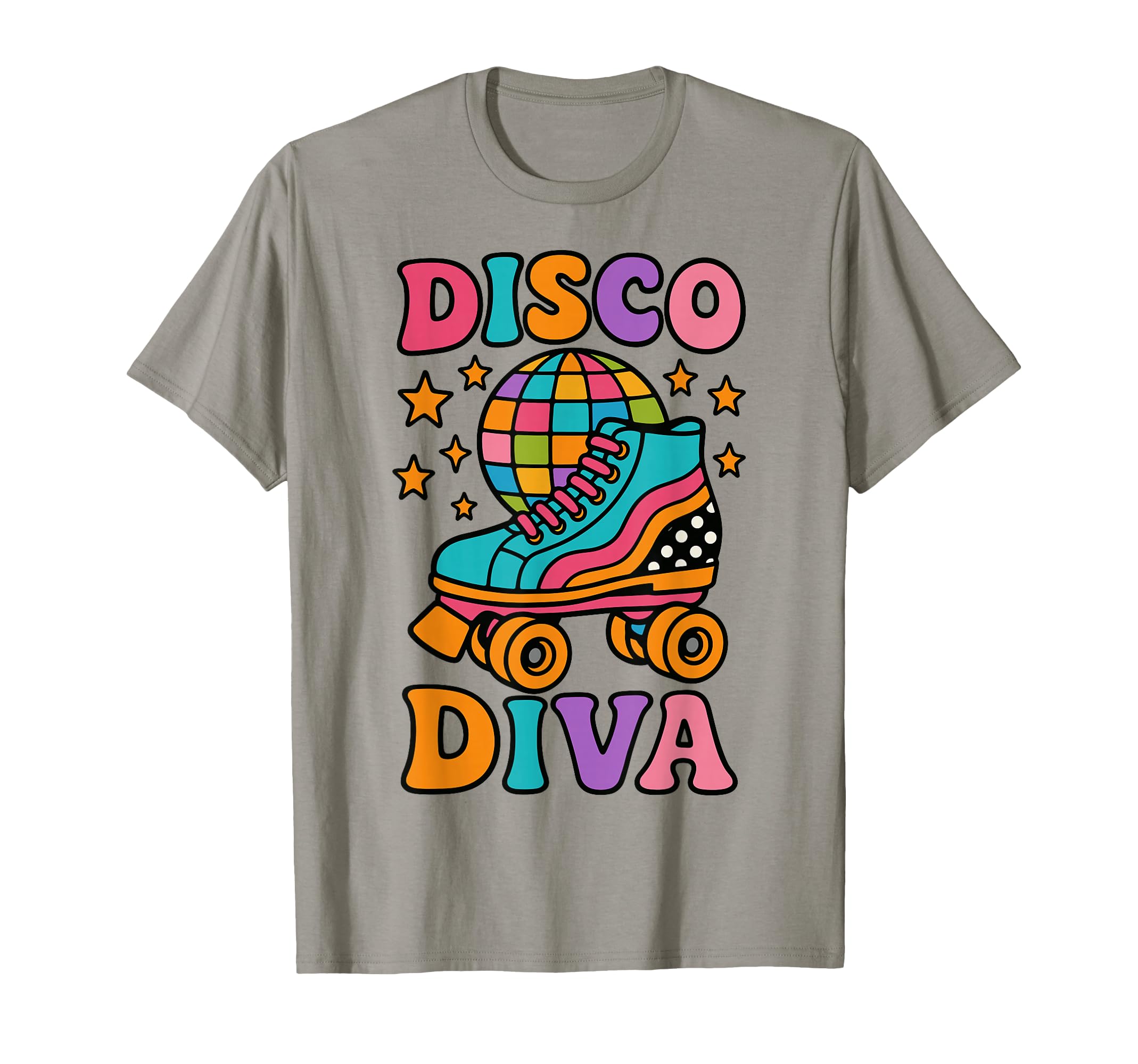 Disco Diva Roller Skate 70S Party Gift T-Shirt - Trendy Graphic for Adults - T-Shirt, Sweatshirt, Hoodie