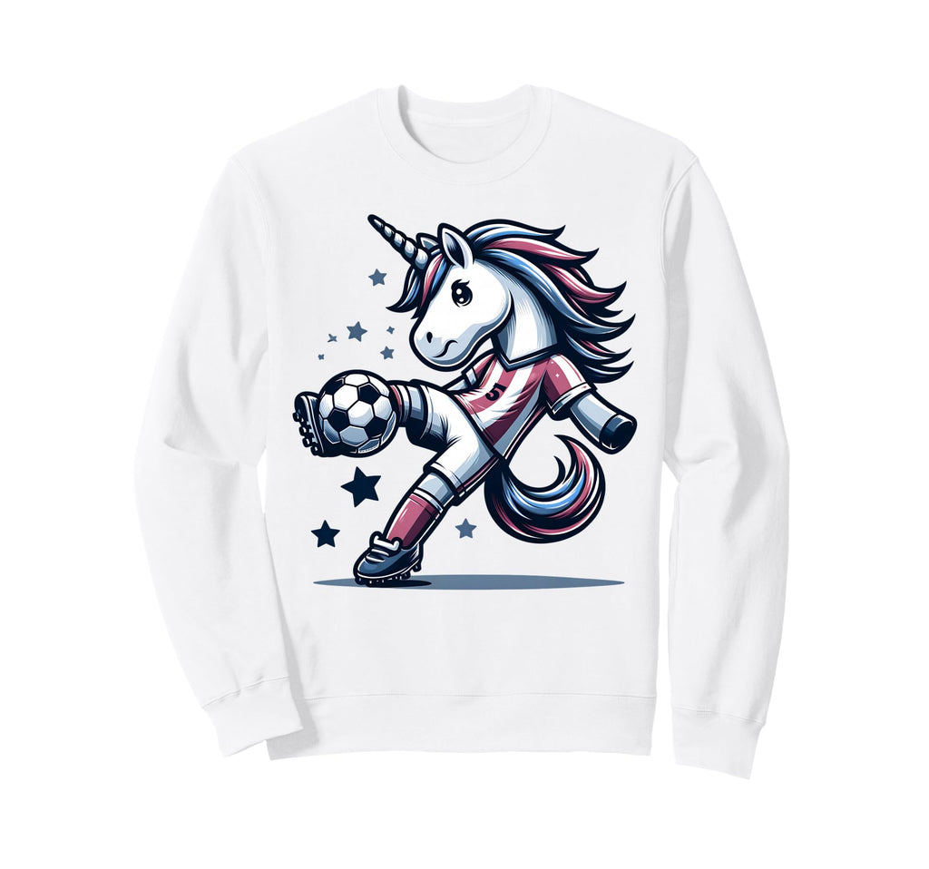 Footballer Unicorn Fans Soccer Team Sweatshirt - Unique Graphic for Adults - T-Shirt, Sweatshirt, Hoodie