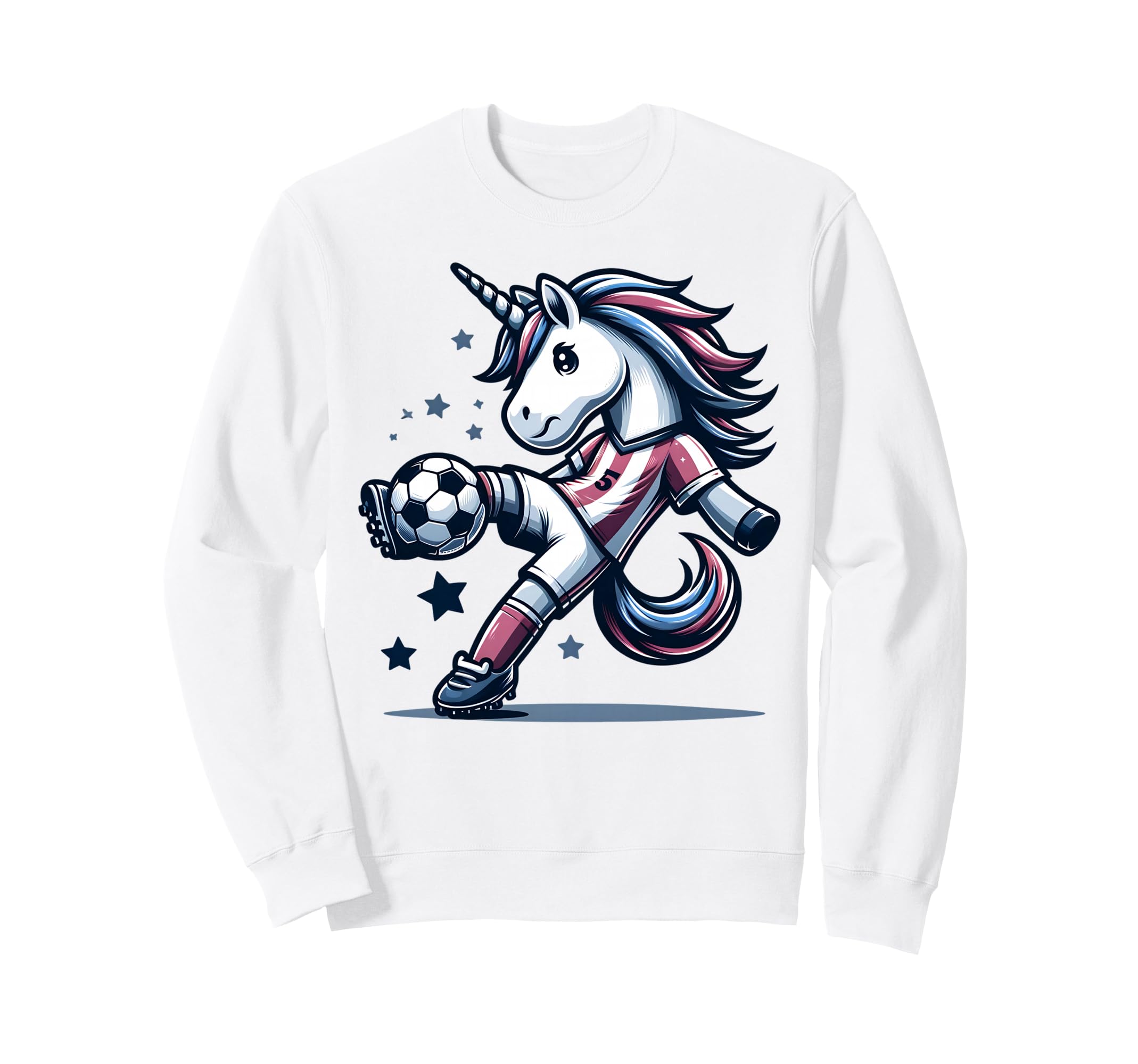 Footballer Unicorn Fans Soccer Team Sweatshirt - Unique Graphic for Adults - T-Shirt, Sweatshirt, Hoodie