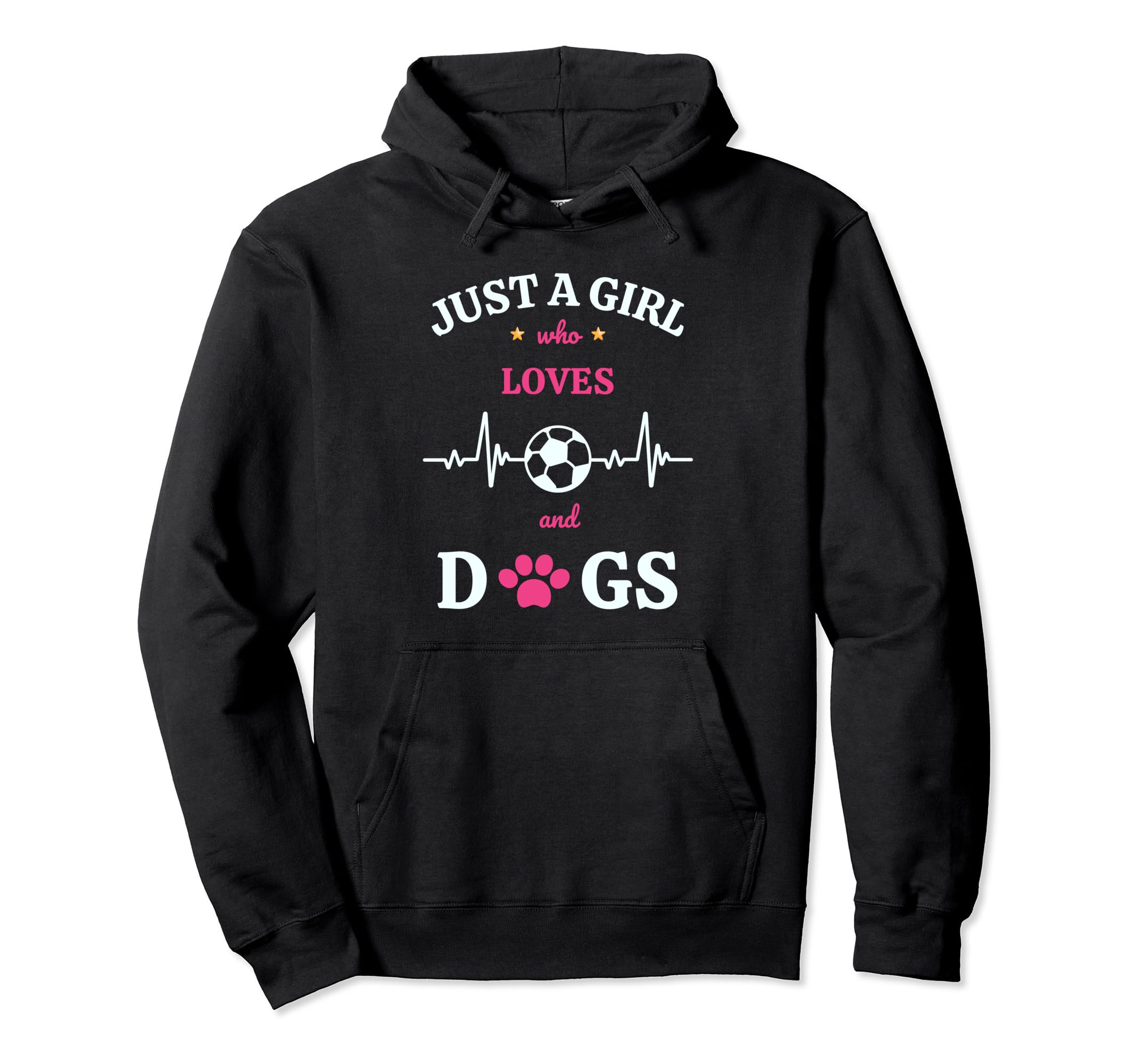 Just Who Loves Dogs And Soccer Gift Hoodie - Streetwear Style for Adults - T-Shirt, Sweatshirt, Hoodie