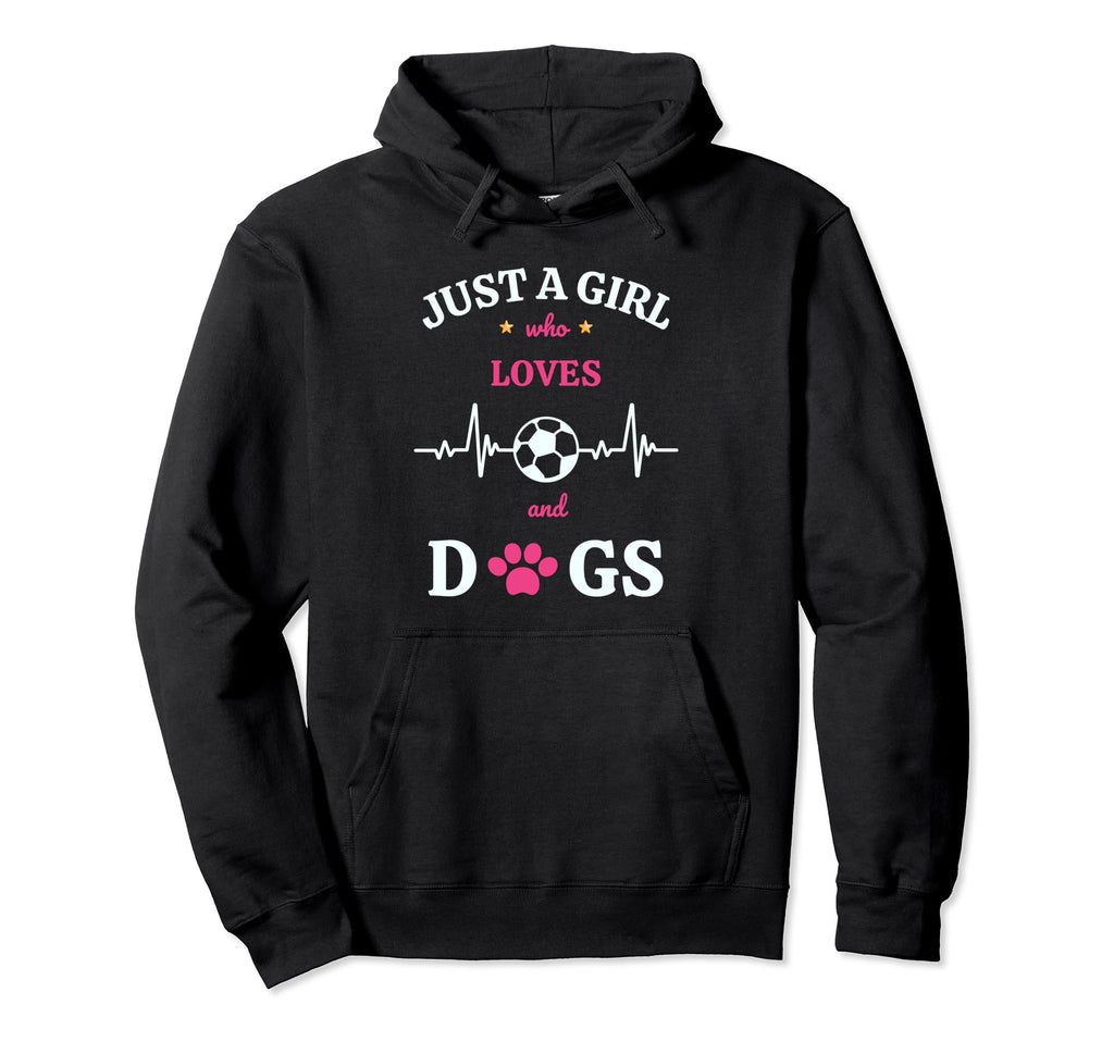 Just Who Loves Dogs And Soccer Gift Dog Hoodie - Unique Graphic Unisex - T-Shirt, Sweatshirt, Hoodie