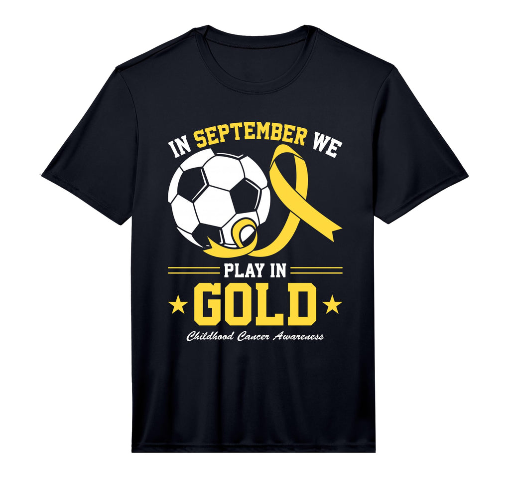 Mens Soccer Play Gold Childhood T-Shirt - Casual Everyday Wear Men Women - T-Shirt, Sweatshirt, Hoodie