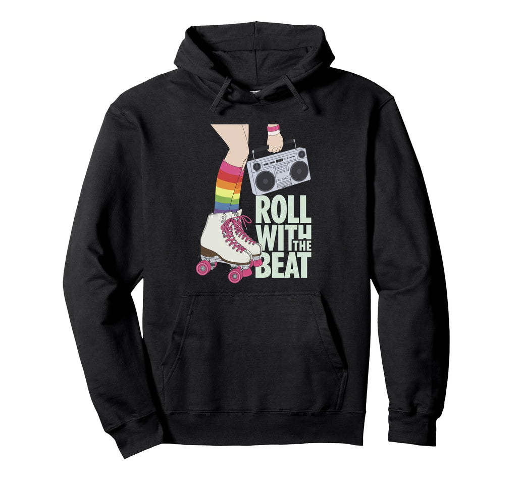 Rollerskates Roll Beat Funny 70S 80S Skating Hoodie - Graphic Print Unisex - T-Shirt, Sweatshirt, Hoodie
