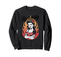 Rockabilly Pin Up Flames Vibe Sweatshirt - Fun Novelty Design for Adults - T-Shirt, Sweatshirt, Hoodie