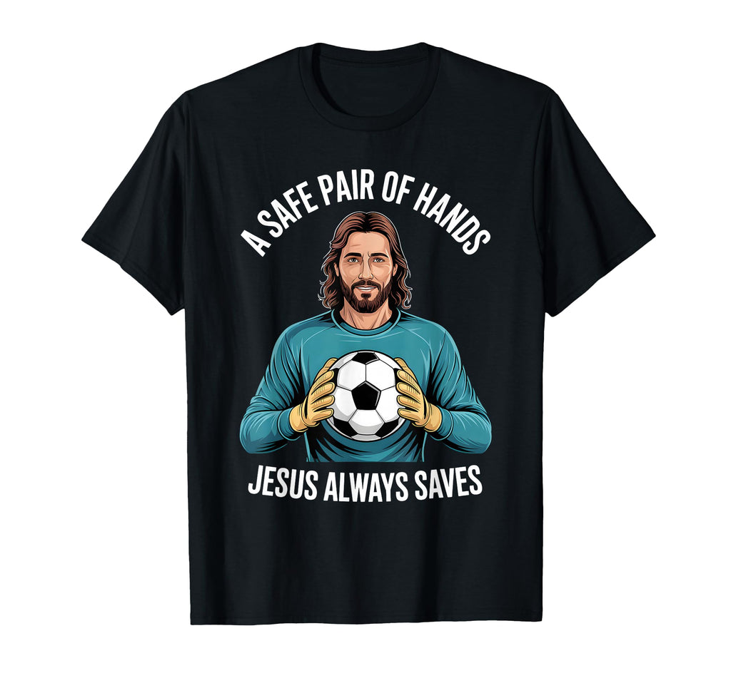 Funny Jesus Football Soccer T-Shirt - Fun Novelty Design for Adults - T-Shirt, Sweatshirt, Hoodie