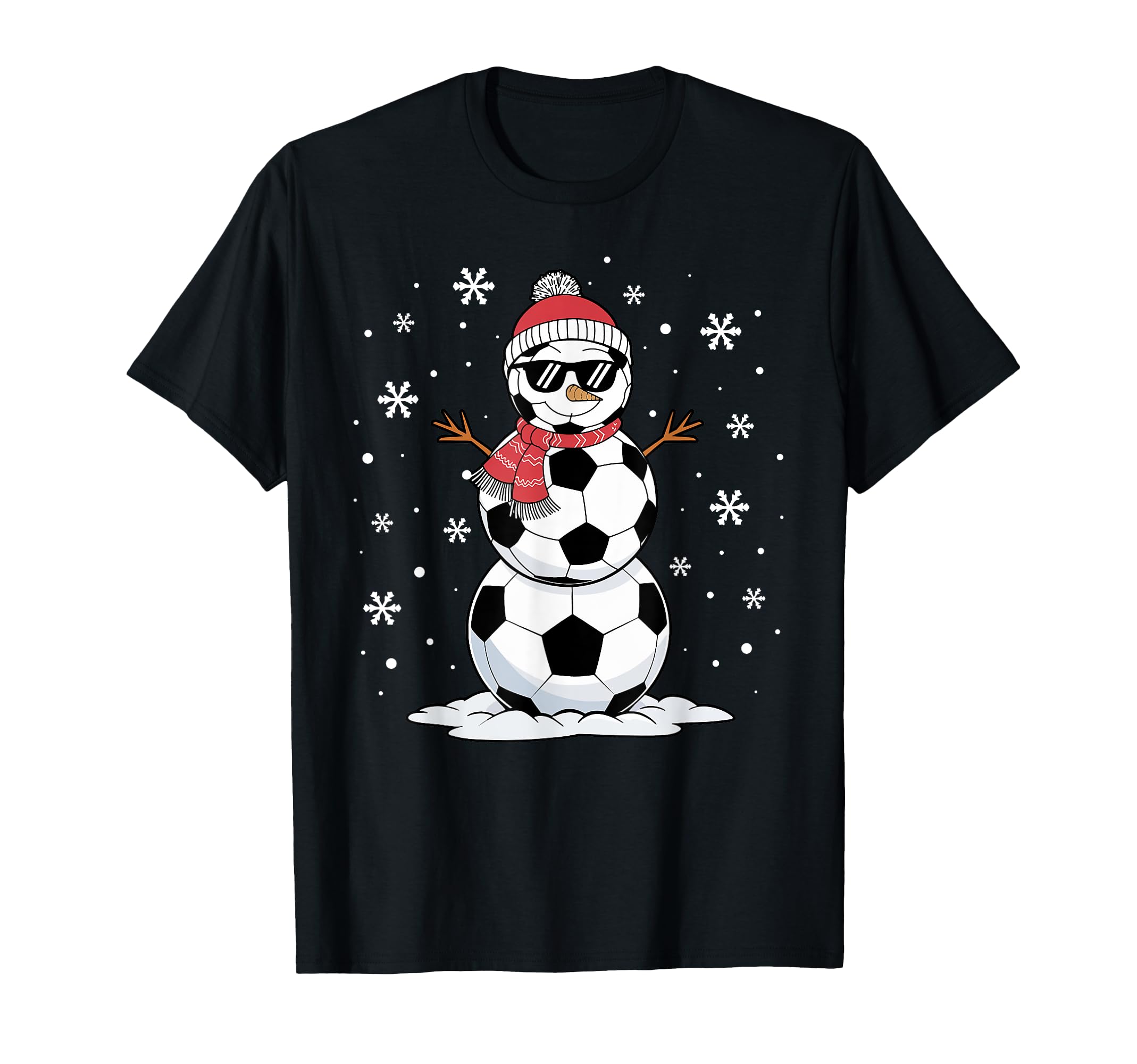Santa Hat Snowman Family Matching Soccer T-Shirt - Trendy Graphic Men Women - T-Shirt, Sweatshirt, Hoodie