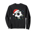 Soccer Santa Ball Lights Holiday Soccer Sweatshirt - Unique Graphic Unisex - T-Shirt, Sweatshirt, Hoodie