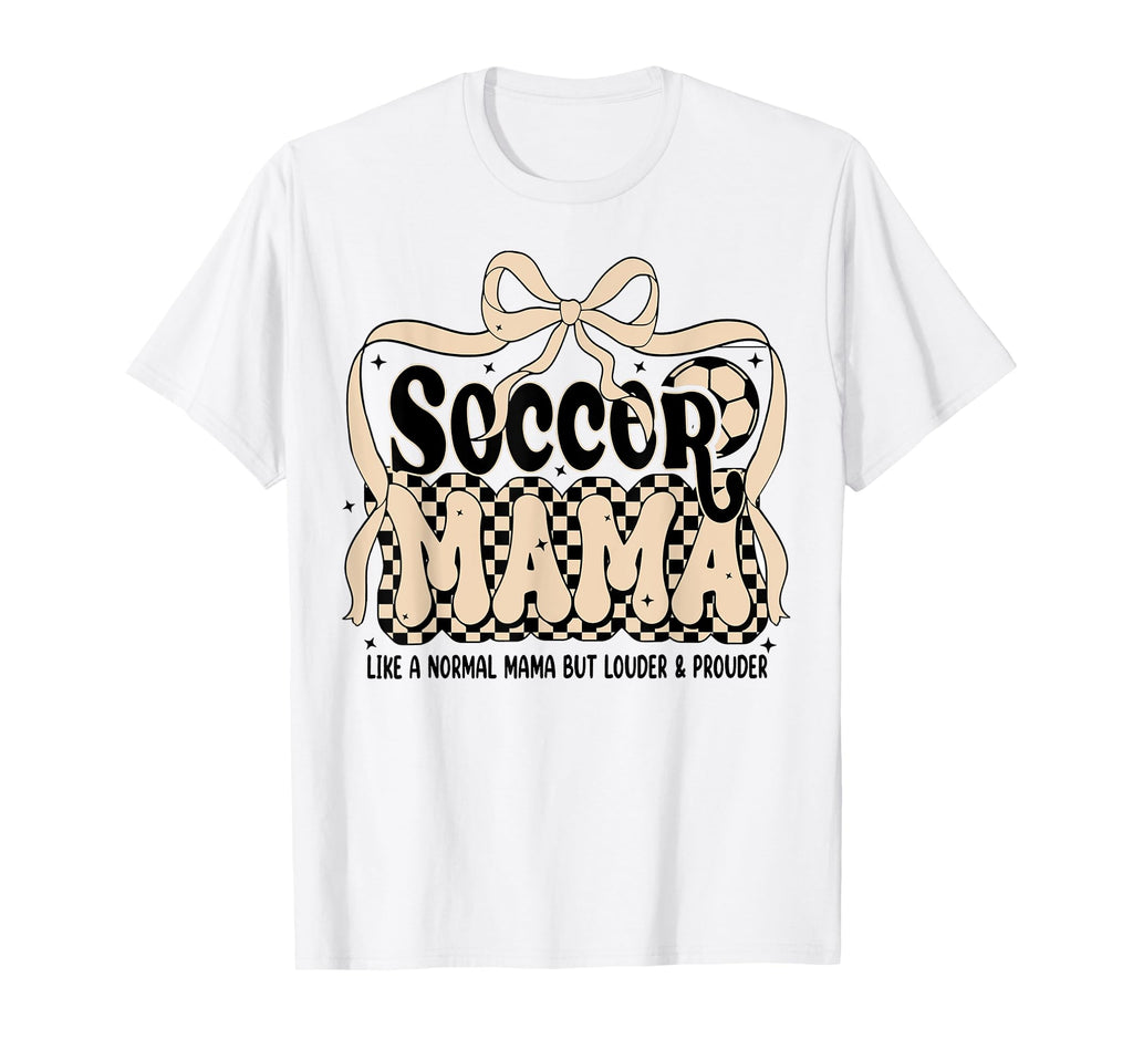 Soccer Mama Coquette Checkered Mom T-Shirt - Streetwear Style for Adults - T-Shirt, Sweatshirt, Hoodie