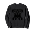 Black Silhouette Pug Dog Soccer Sweatshirt - Streetwear Style Men Women - T-Shirt, Sweatshirt, Hoodie