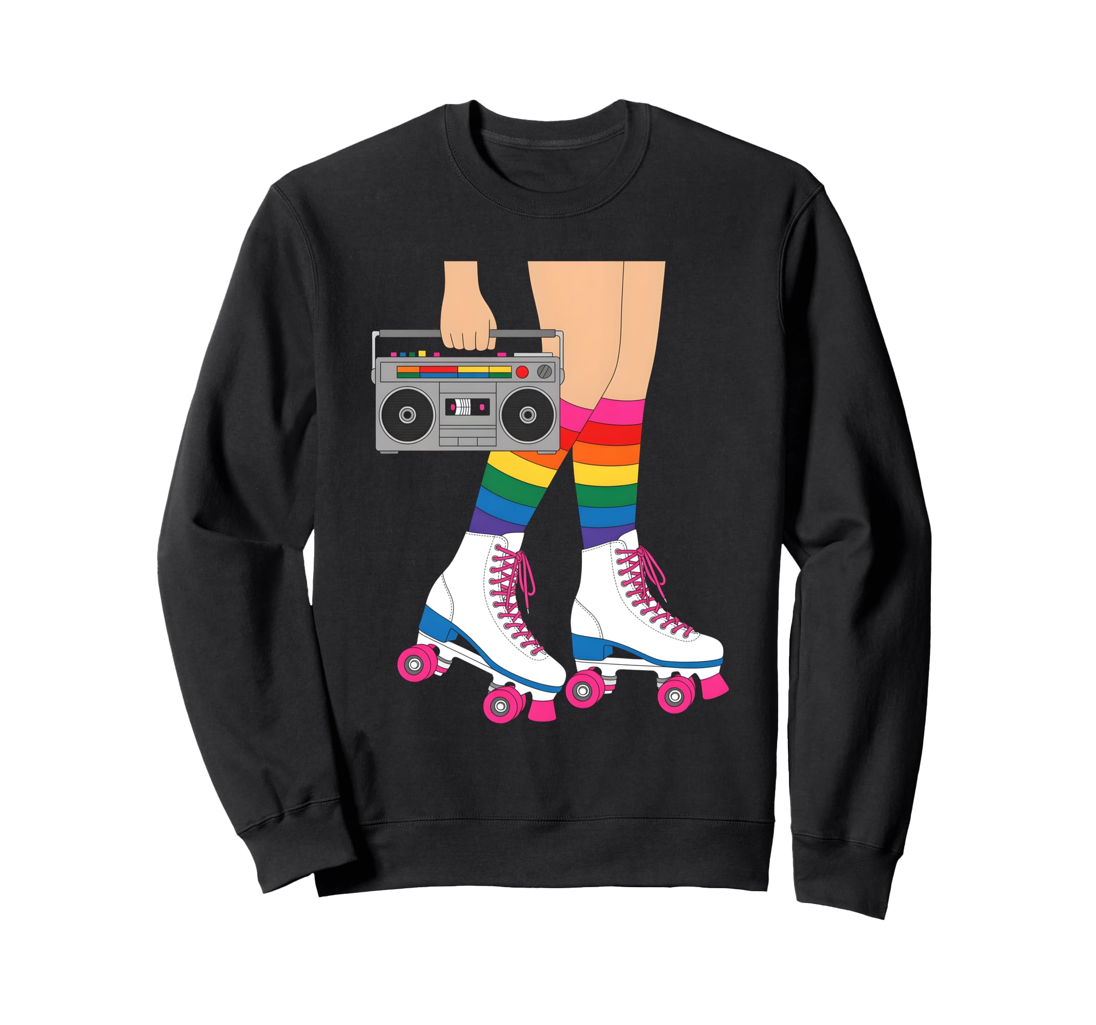 Skate Boombox Rainbow Socks Roller Sweatshirt - Streetwear Style Men Women - T-Shirt, Sweatshirt, Hoodie