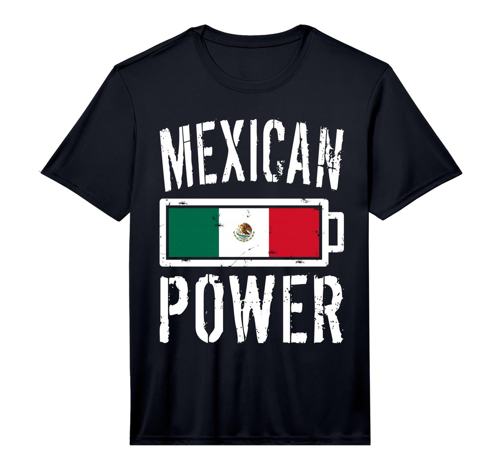 Mexico Flag Mexican Power Battery T-Shirt - Novelty Apparel Men Women - T-Shirt, Sweatshirt, Hoodie