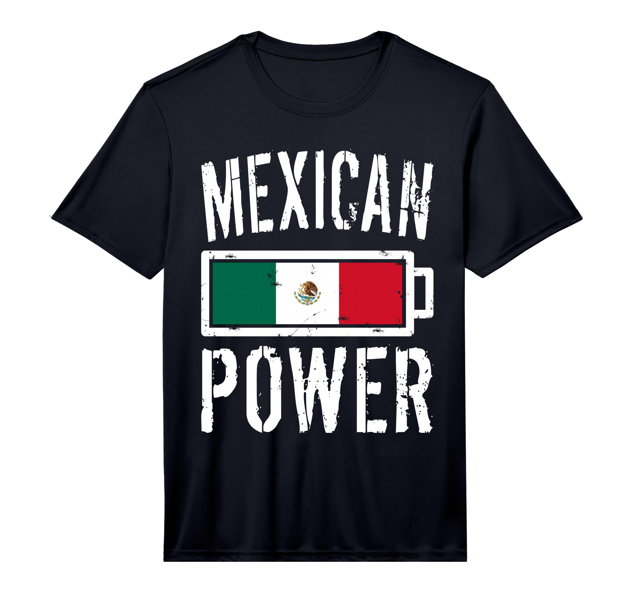 Mexico Flag Mexican Power Battery T-Shirt - Novelty Apparel Men Women - T-Shirt, Sweatshirt, Hoodie
